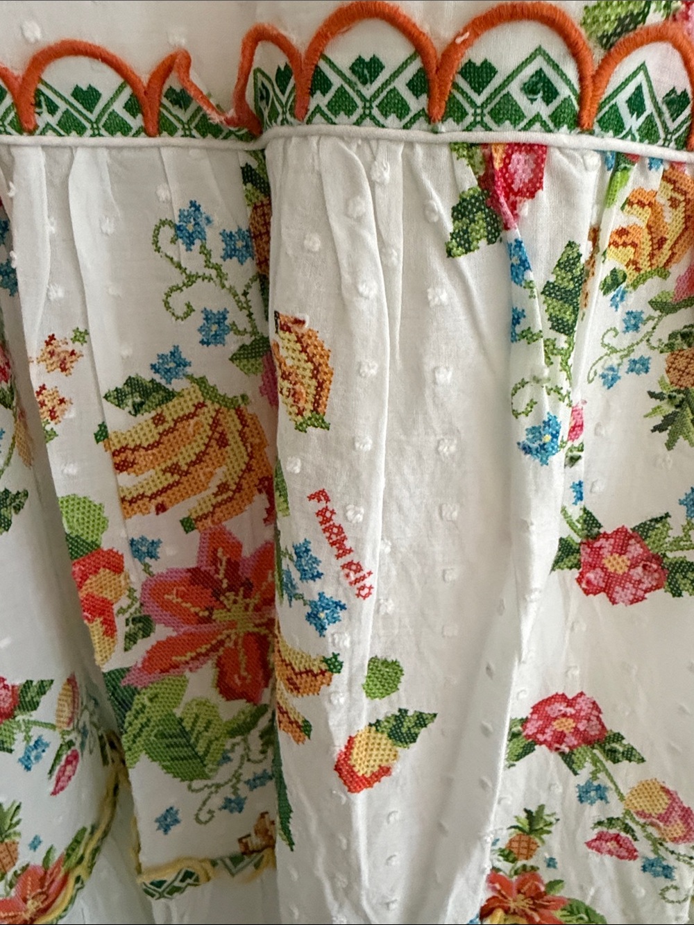FARM Rio White Maxi Dress with Multicolor Floral Embroidery - Picture 4 of 4